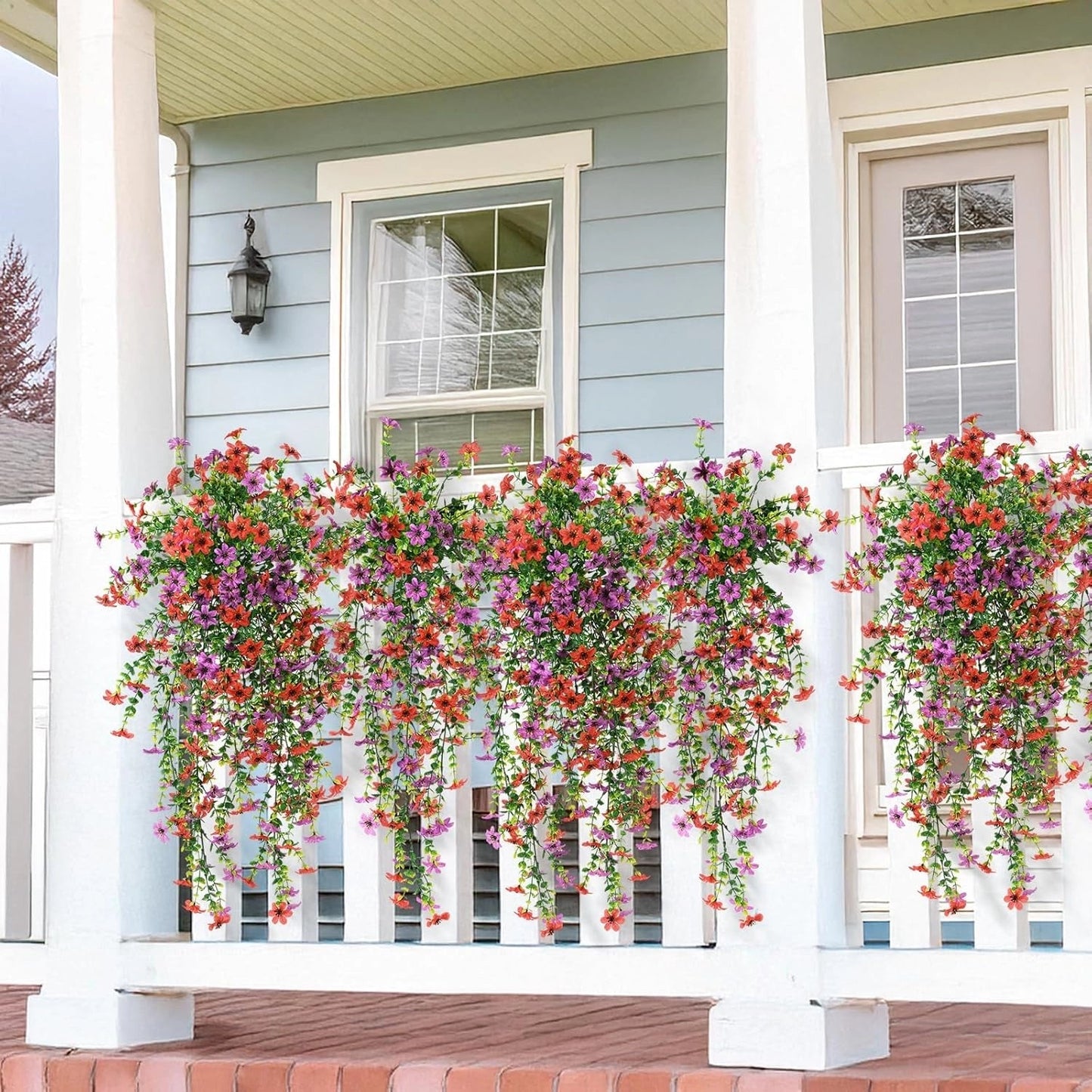 Cascading daisies and eucalyptus flowers for outdoor use – UV-resistan