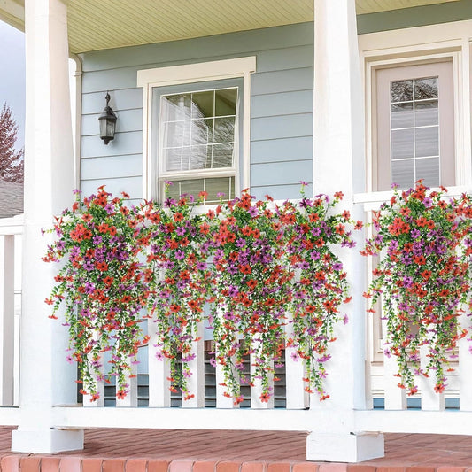 Cascading daisies and eucalyptus flowers for outdoor use – UV-resistan