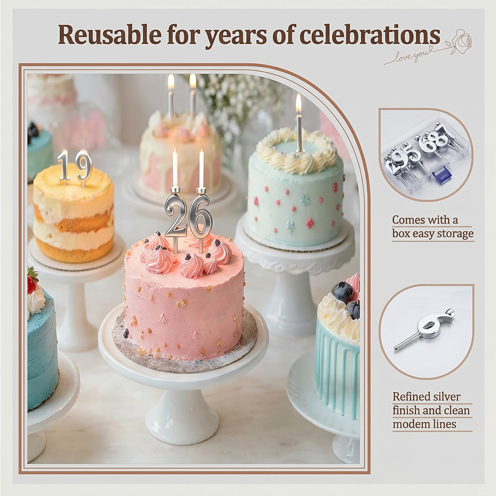 1 Set Number Candle Holder Set