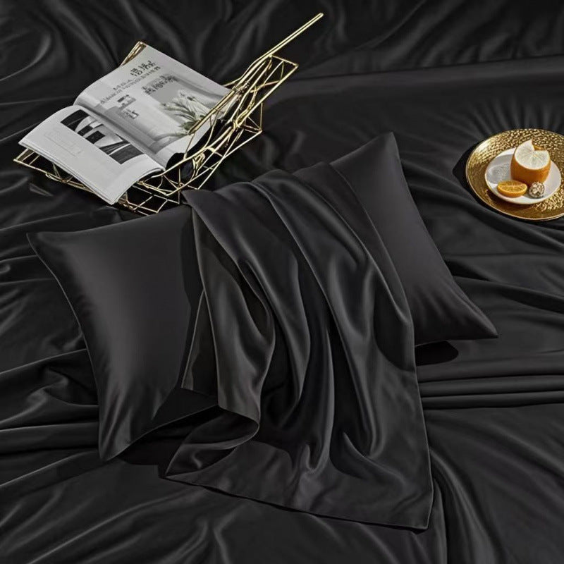 ❄️Cool pillowcase in ice silk, ensuring a good night’s sleep in summe
