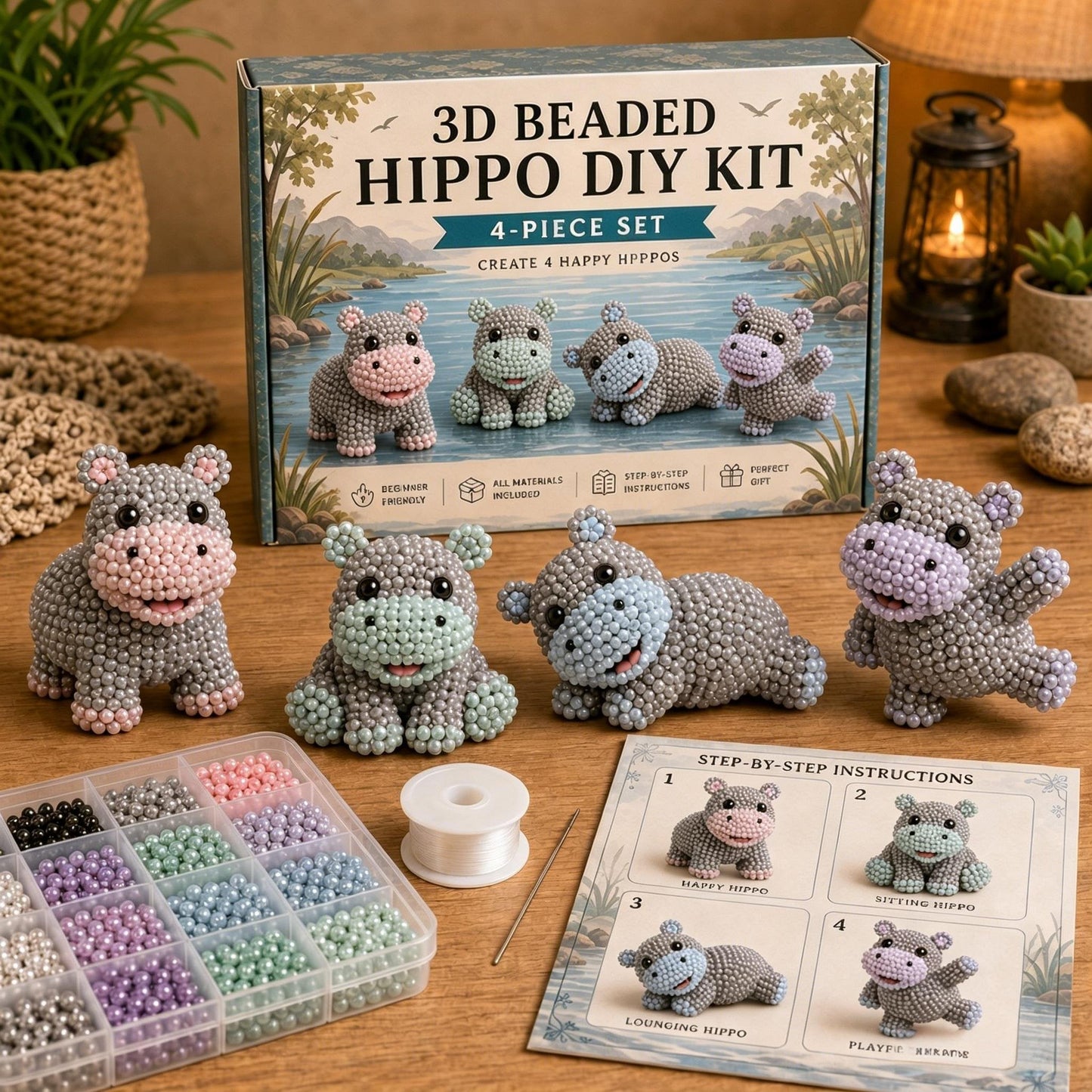 🧵✨ A small DIY kit with 3D beaded jeweller