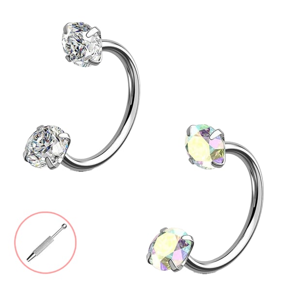 Horseshoe-shaped nose ring – internal thread & comfortabl