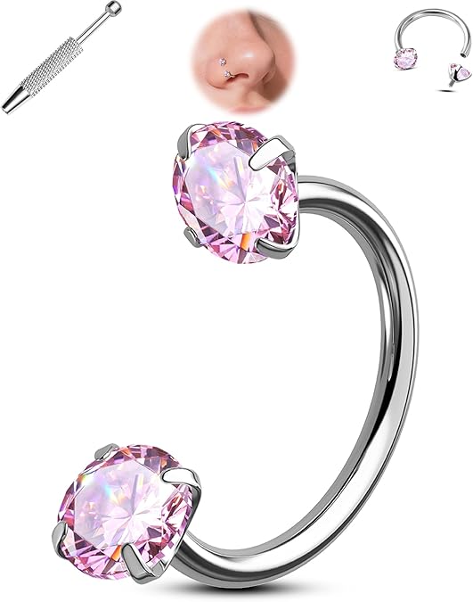 Horseshoe-shaped nose ring – internal thread & comfortabl