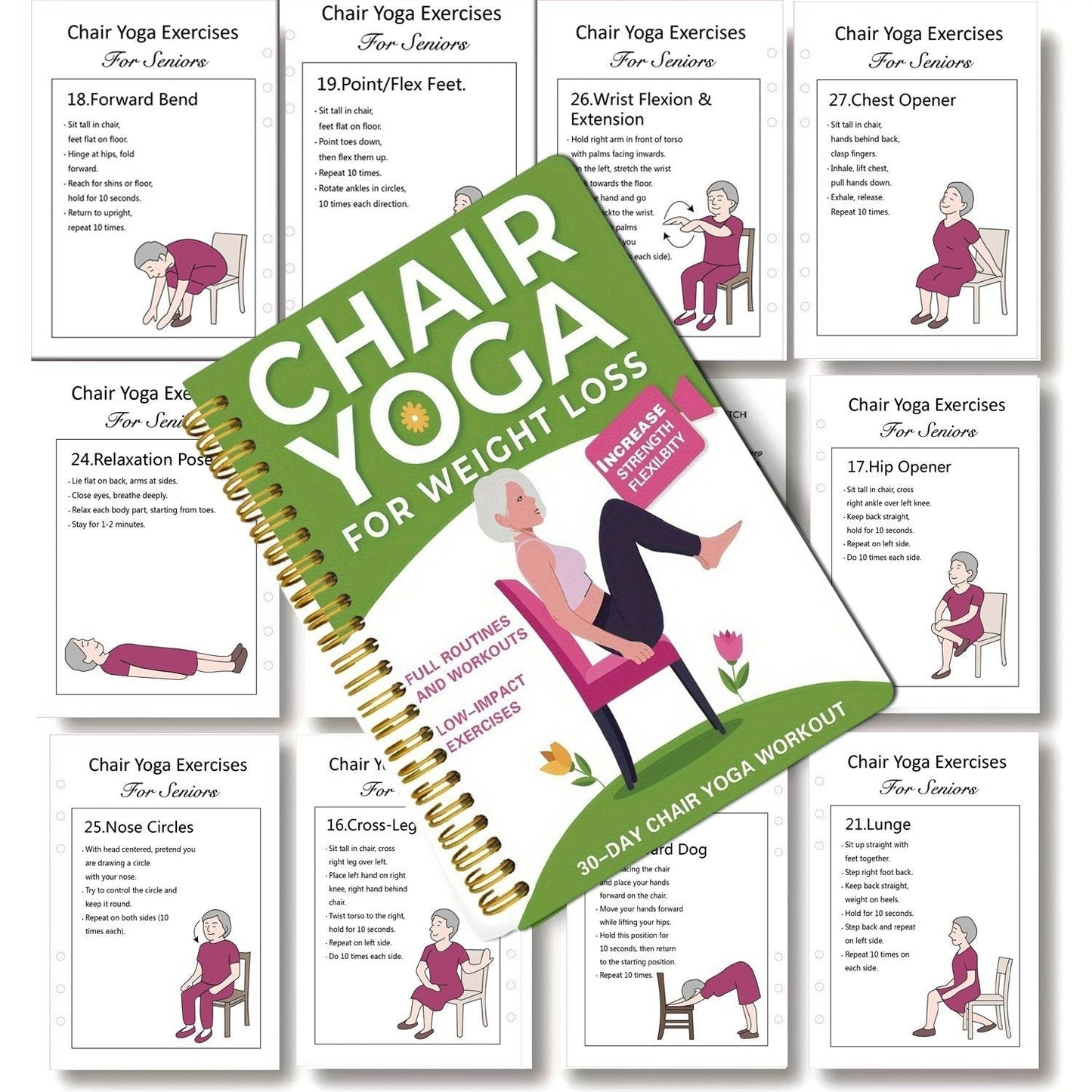 The complete guide to chair yoga for the over-60s: 40+ simple, low-impact exercises to restore strength, mobility and balance, and lose weight