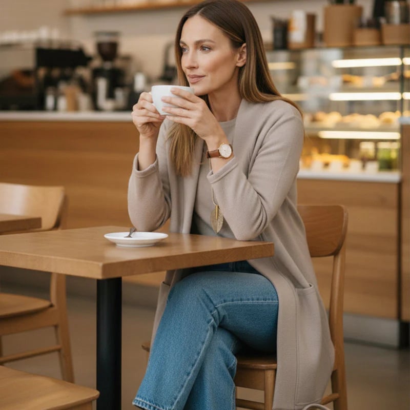 ⏳Weekend Special⏰Elegant 3-piece Set Including Long Cardigan, Top and Pants💞