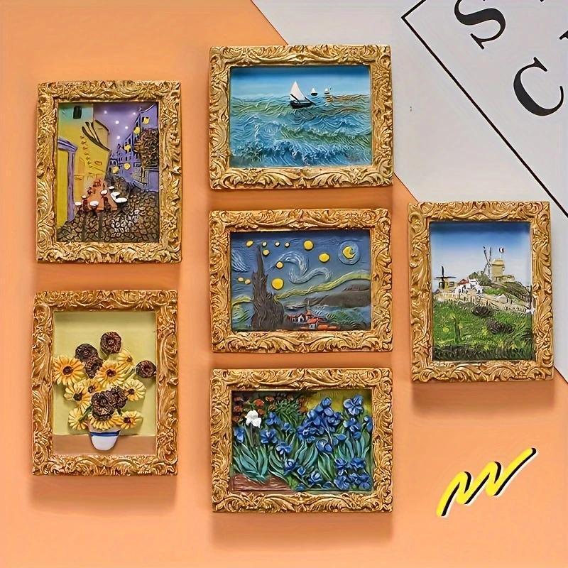 💖Last Day Sale 49% OFF🎨 "Van Gogh magiska magneter" - 3D-kunstmagnetuppsättning (6-delig)