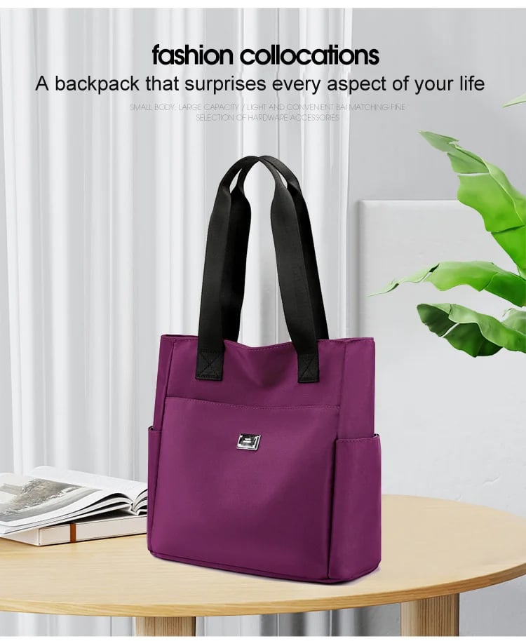 🔥Vattenavvisande axelväska i nylon med flera fickor och stor kapacitet👜