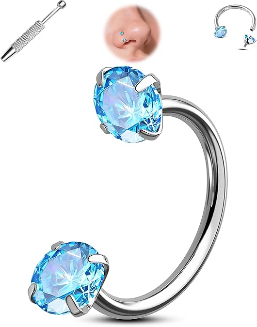Horseshoe-shaped nose ring – internal thread & comfortabl