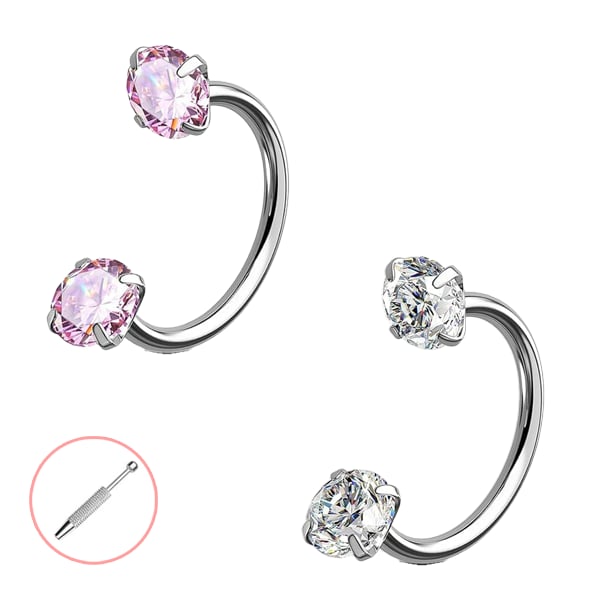 Horseshoe-shaped nose ring – internal thread & comfortabl