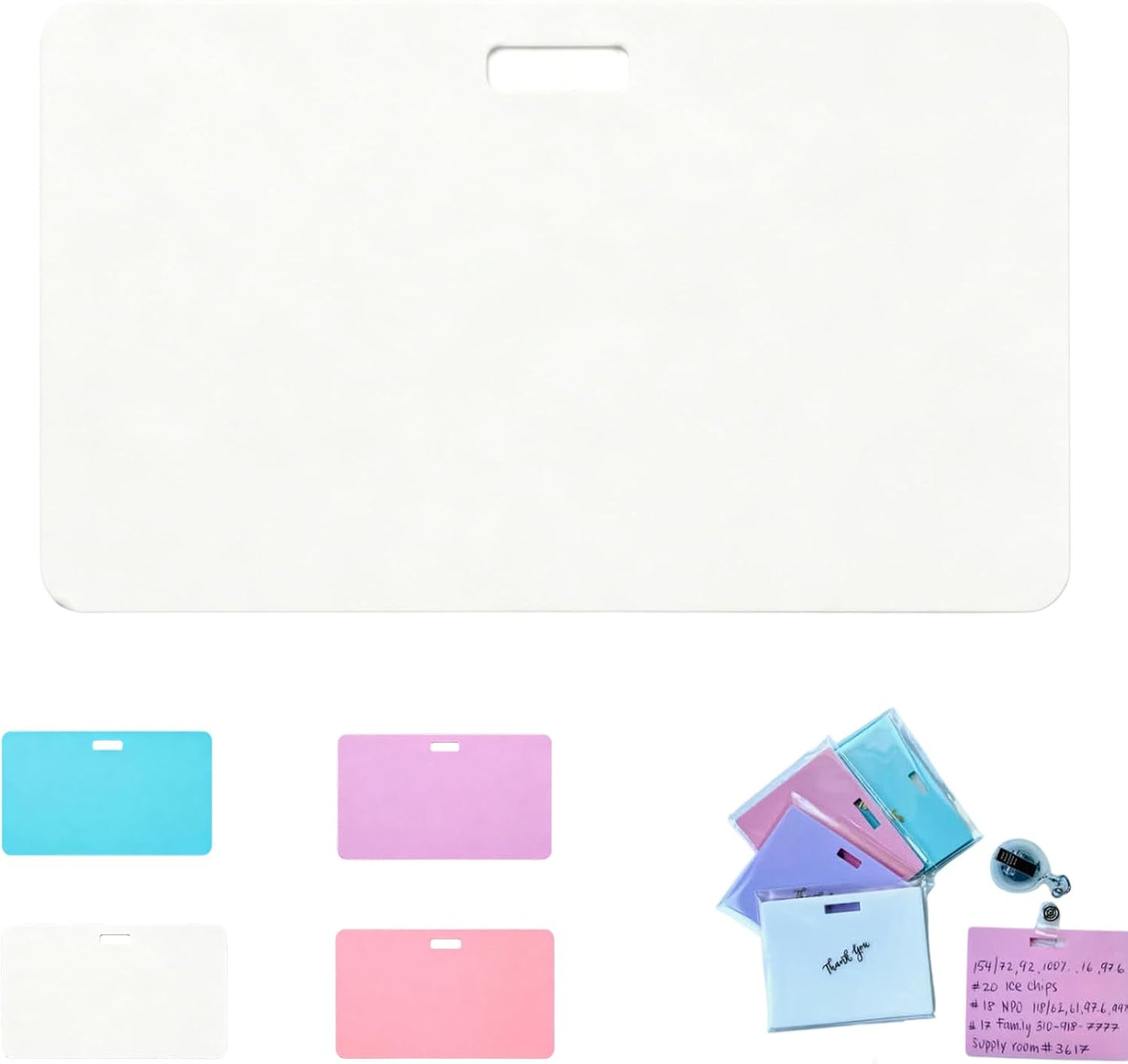 🩺Re-writable note cards | Writable on both sides, won’t fade or smudge (🖊Write. Wipe. Repeat.) 🎁Free clip included
