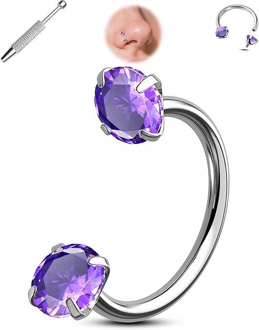 Horseshoe-shaped nose ring – internal thread & comfortabl