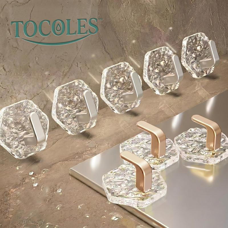 🏆LAST DAY OF THE SALE – 50% OFF!!🎁🔥Hexagonal self-adhesive hooks – extra strong, waterproof and rustproof✨ No drilling required • Strong hold • Easy to fi
