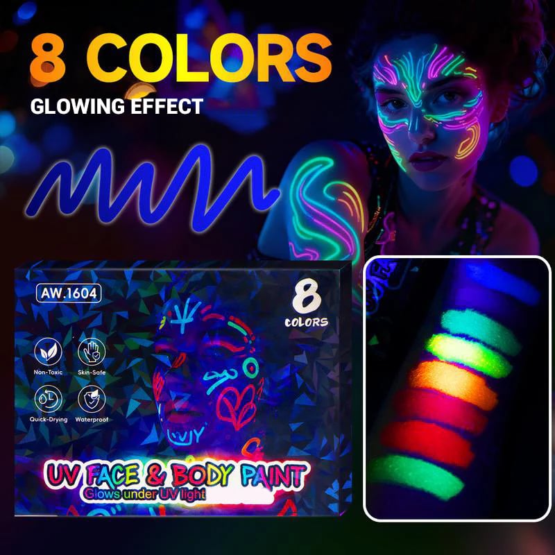 🥳BIG SALE 2026💞Over 50,000 sold!🎁Set of UV-glow face and body paint pen