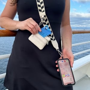 💖Telefonrem med ficka med dragkedja