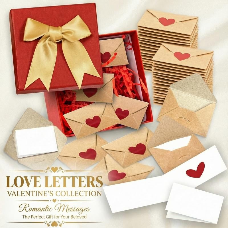 🌹DIY love letter box – mini blank cards & envelopes ✨💖