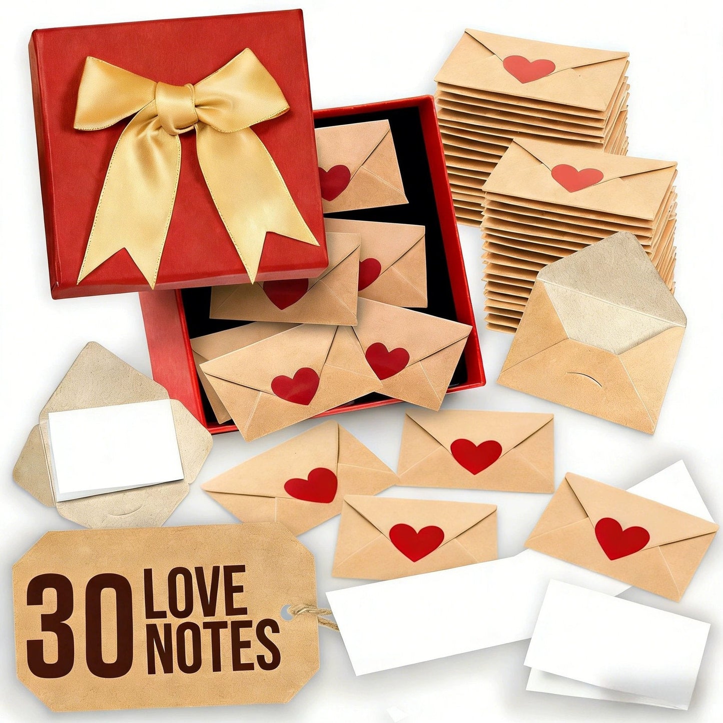 🌹DIY love letter box – mini blank cards & envelopes ✨💖