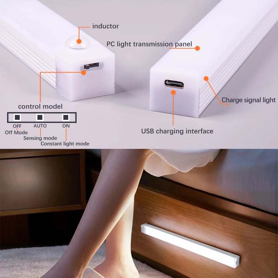 🎁Specialerbjudande 49% rabatt🔥-💡Nattlampa med magnetisk induktion kräver ingen borrning