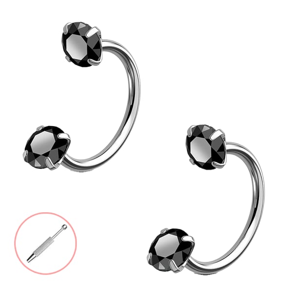 Horseshoe-shaped nose ring – internal thread & comfortabl