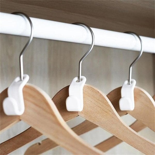 👚 Space-saving clothes hanger with connecting hooks – Double your storage space in seconds | Perfect for small wardrobe