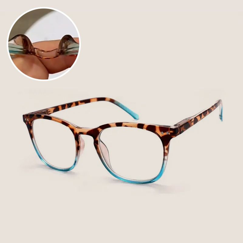 Sexiga läsglasögon med leopardmönster för kvinnor Anti-Blue Light Gradient