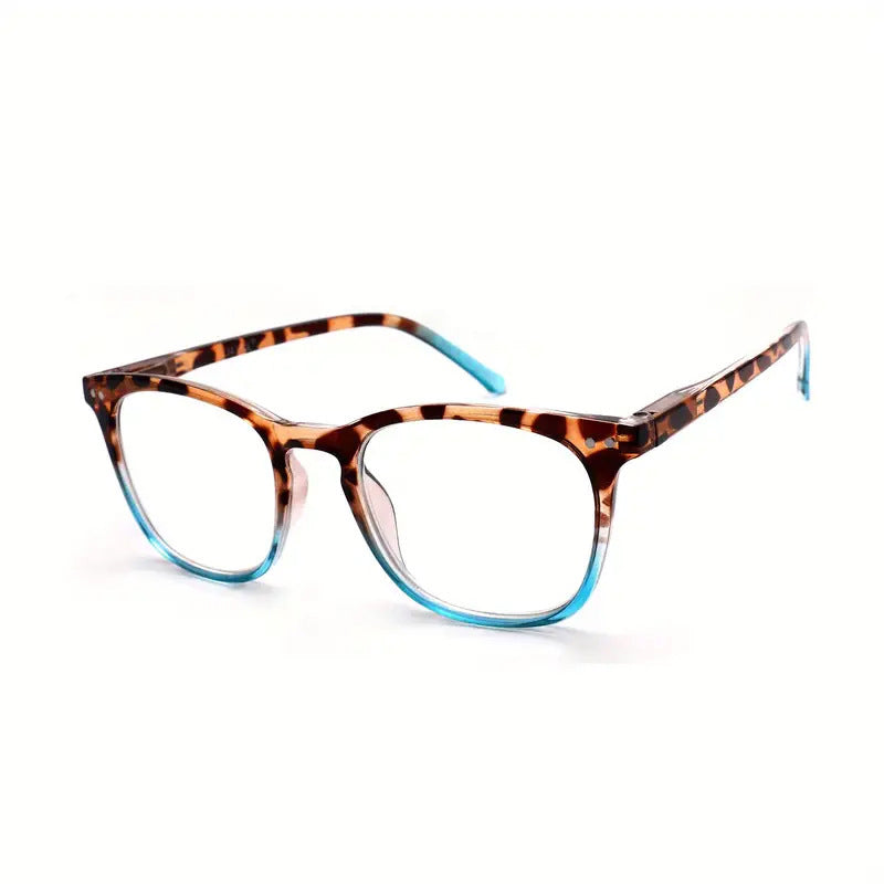 Sexiga läsglasögon med leopardmönster för kvinnor Anti-Blue Light Gradient