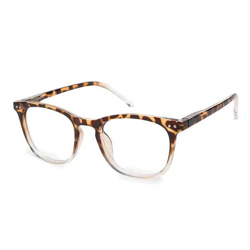 Sexiga läsglasögon med leopardmönster för kvinnor Anti-Blue Light Gradient
