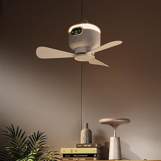 🍃Rechargeable ceiling fan with LED lightin