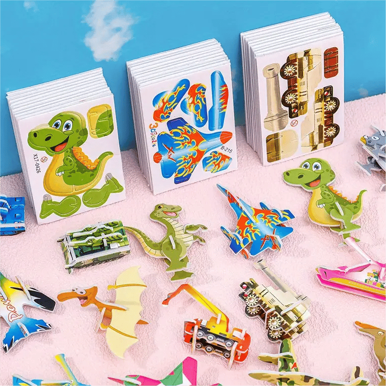 🧩Educational 3D jigsaw puzzle featuring cartoon characters – 57 pieces that fit together to create colourful characters for creative learning