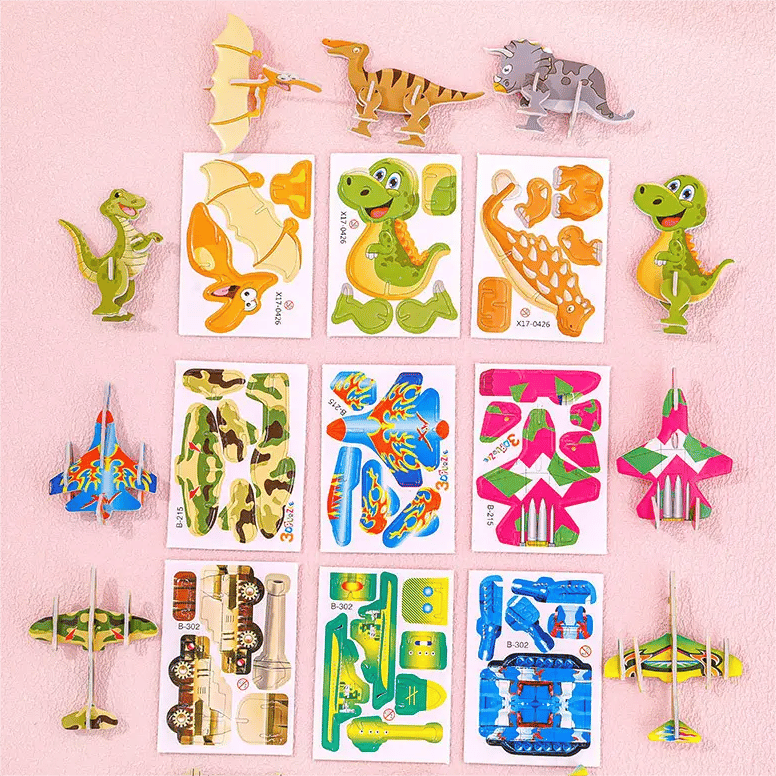 🧩Educational 3D jigsaw puzzle featuring cartoon characters – 57 pieces that fit together to create colourful characters for creative learning