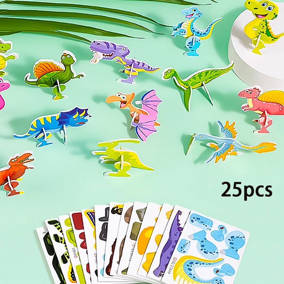 🧩Educational 3D jigsaw puzzle featuring cartoon characters – 57 pieces that fit together to create colourful characters for creative learning