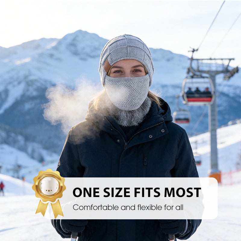 🔥Winter hat with face protection – keeps you warm even in extreme cold down to -20°C.