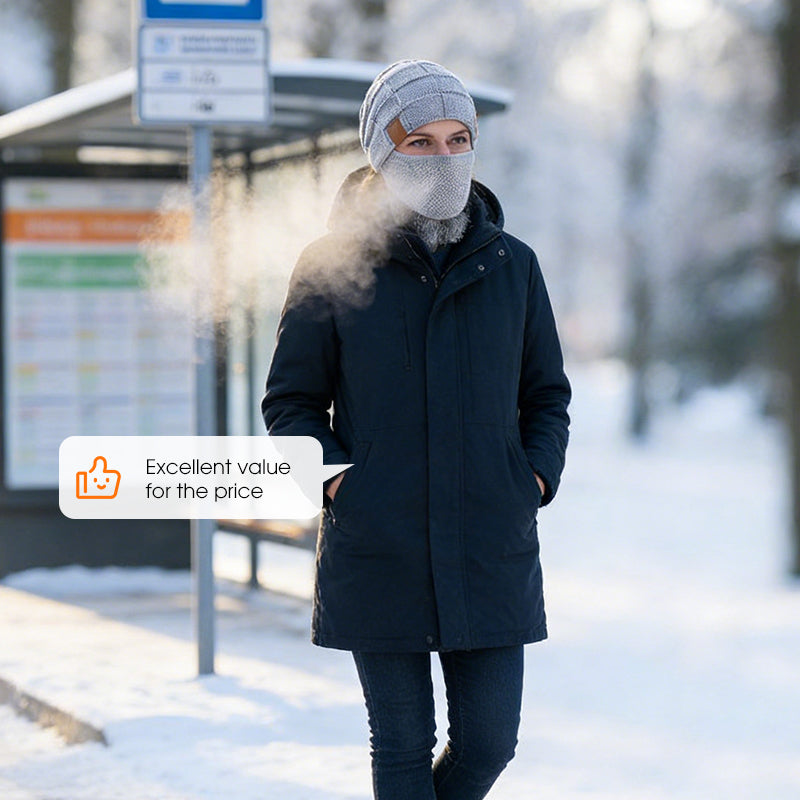 🔥Winter hat with face protection – keeps you warm even in extreme cold down to -20°C.
