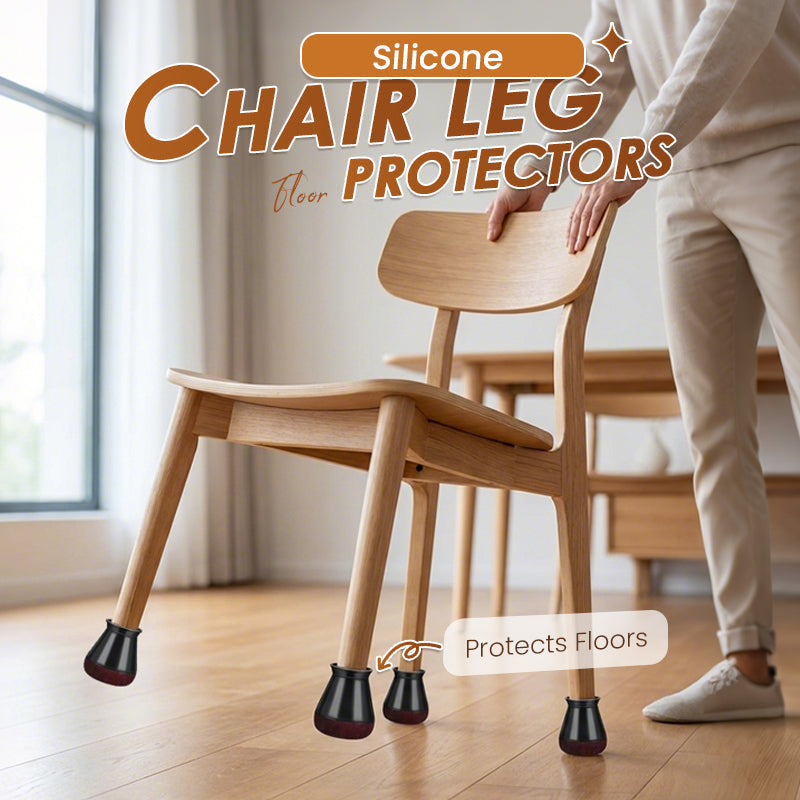 🔥4-pack silicone leg protectors for floors with file guides
