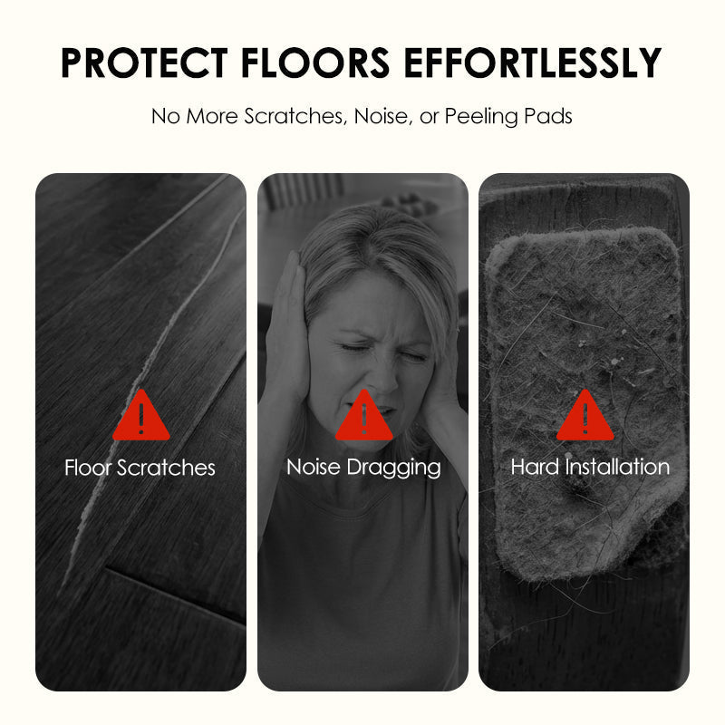 🔥4-pack silicone leg protectors for floors with file guides