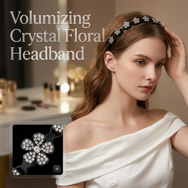 💥Set of wave-shaped crystal hairbands – Lightweight, non-slip and girly hair accessories; sparkling wave-shaped hairbands with crystal details for weddings and everyday wear; girly and feminine accessorie