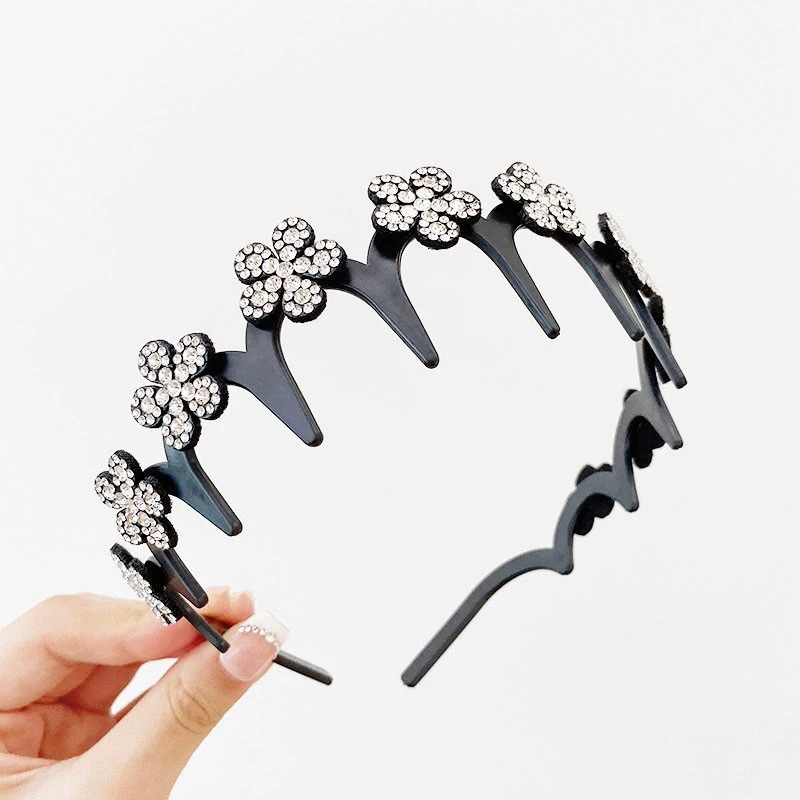 💥Set of wave-shaped crystal hairbands – Lightweight, non-slip and girly hair accessories; sparkling wave-shaped hairbands with crystal details for weddings and everyday wear; girly and feminine accessorie