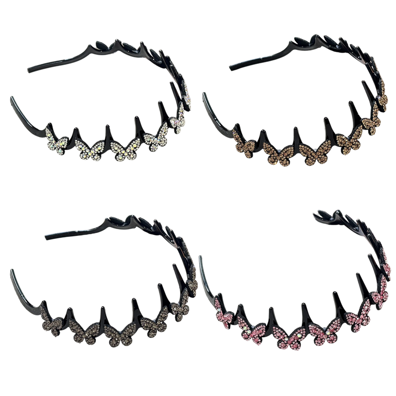 💥Set of wave-shaped crystal hairbands – Lightweight, non-slip and girly hair accessories; sparkling wave-shaped hairbands with crystal details for weddings and everyday wear; girly and feminine accessorie